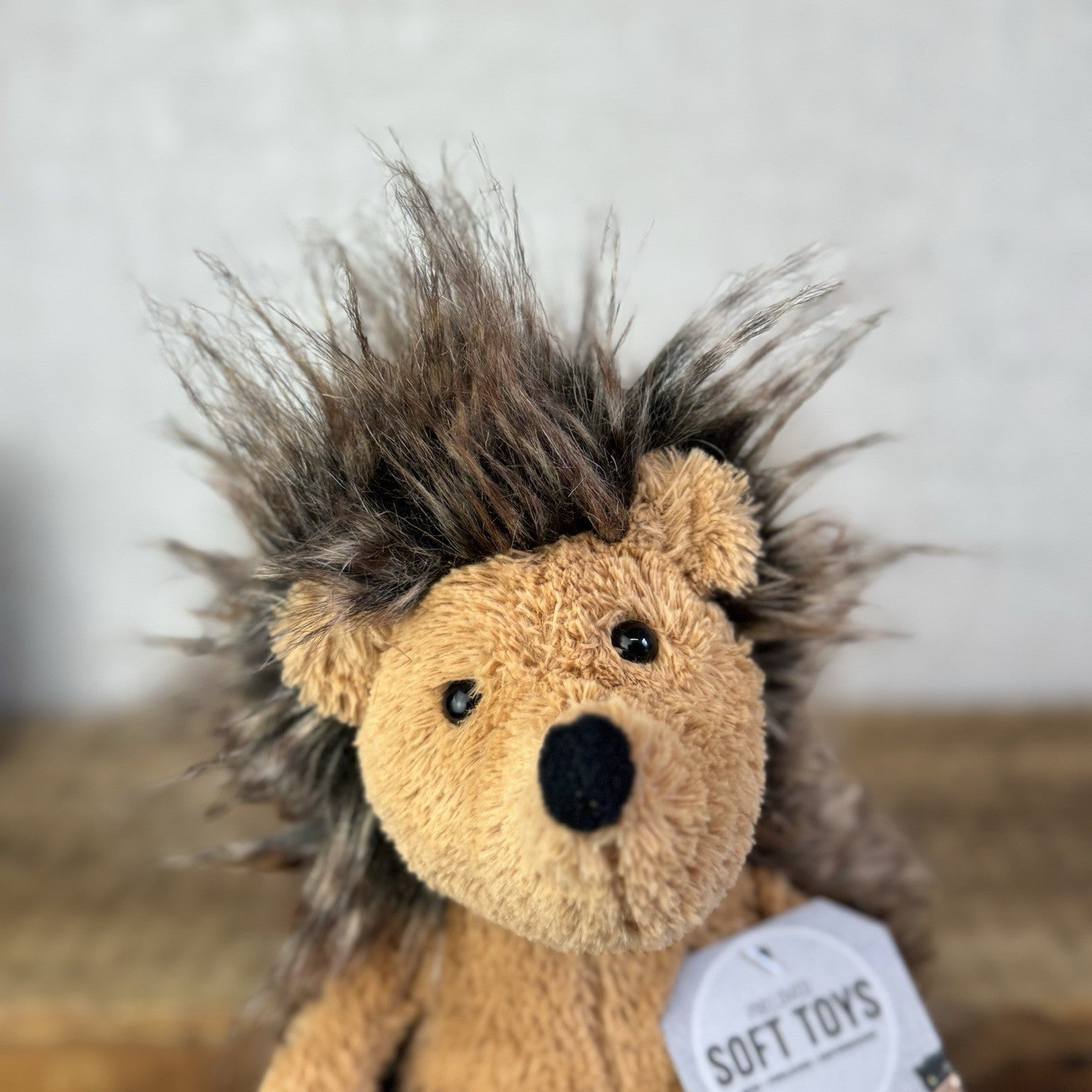 Jellycat Medium Bashful Spike Hedgehog - Fluffy Beanie Woodland Hedgehog 12”