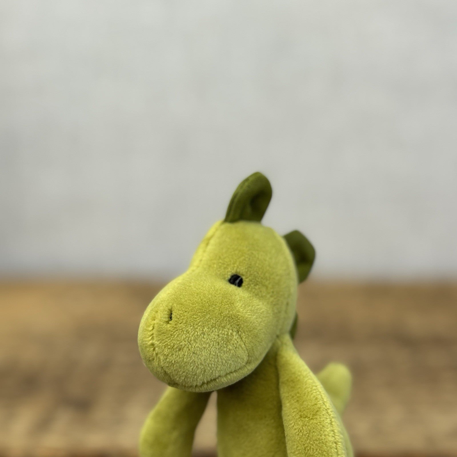 Jellycat My First Dinosaur Rattle - Small Velour Green Rattle Beanie Retired 8"