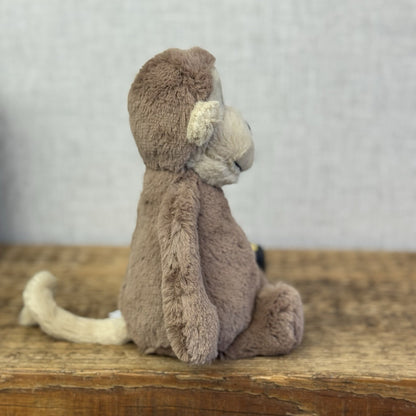 Jellycat Small Bashful Monkey Retired Brown Beanie Monkey Plush Retired 8" BNWT
