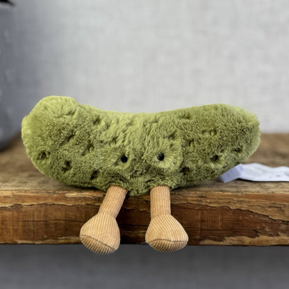 Jellycat Amuseable Pickle - Green Pickle Soft Toy Plush Novelty Beanie Tags 