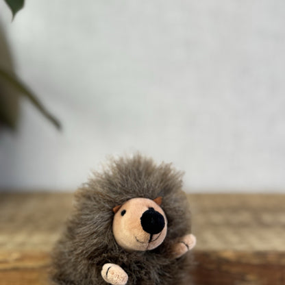 Jellycat Baby Puffball Hedgehog - Small Fluffy Brown Beanie Vintage With Tag 3”
