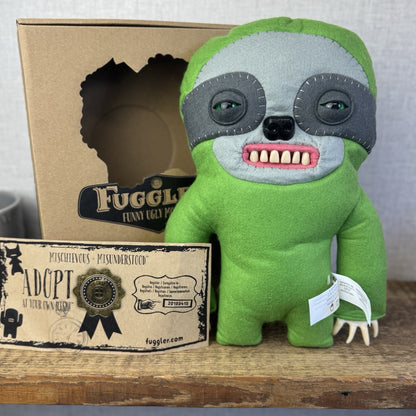 Fuggler Large Green Sickening Sloth - Large Green Sloth Claws Large 14" BNIB