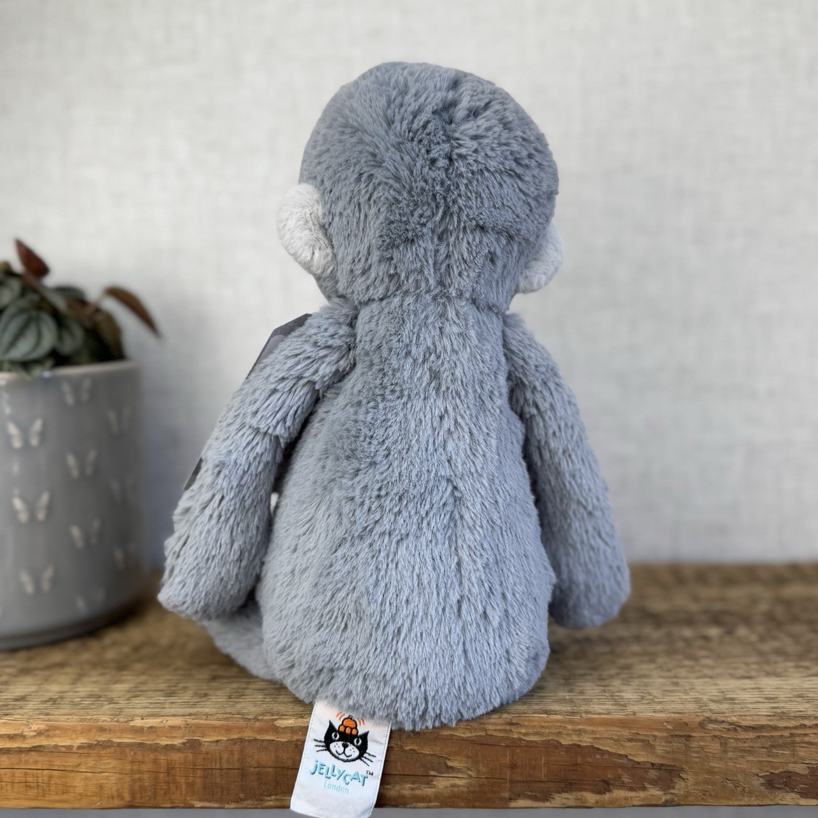 Jellycat Medium Bashful Gorilla - Light Grey Version Old Style Gorrilla 12” (#2)