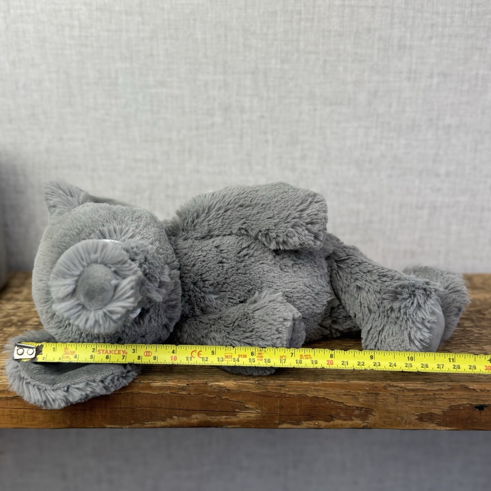 TY Ella Elephant Grey 2017 Soft Grey Plush - Medium Beanie Elephant Cute NWOT