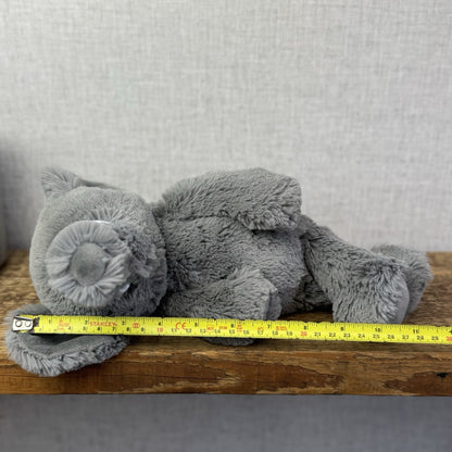 TY Ella Elephant Grey 2017 Soft Grey Plush - Medium Beanie Elephant Cute NWOT