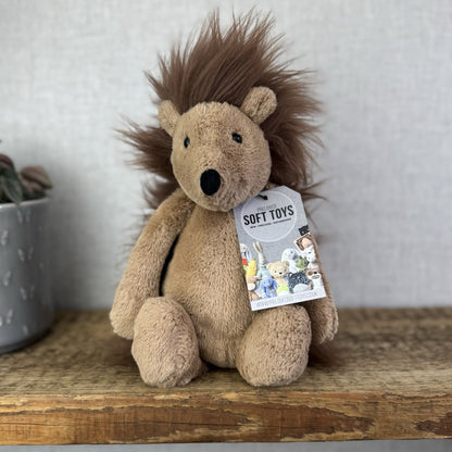 Jellycat Medium Spike Hedeghog - Light Brown/ Chocolate Brown Beanie Hedgehog