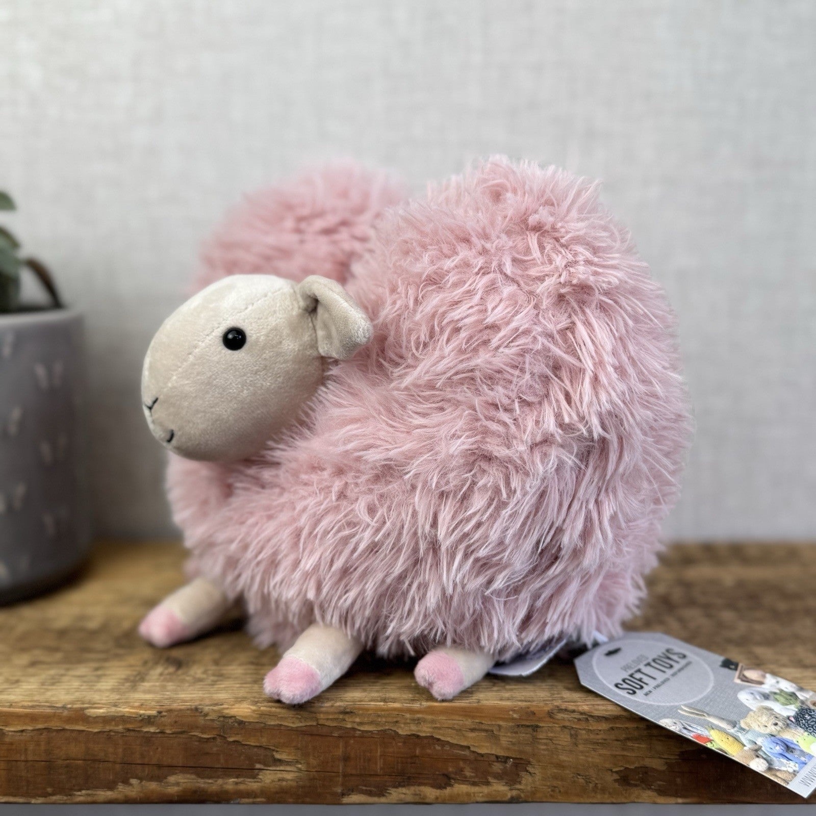 Jellycat Aimee Sheep Soft Toy - Pink Fluffy Lamb Plush Retired Soft Toy 9"