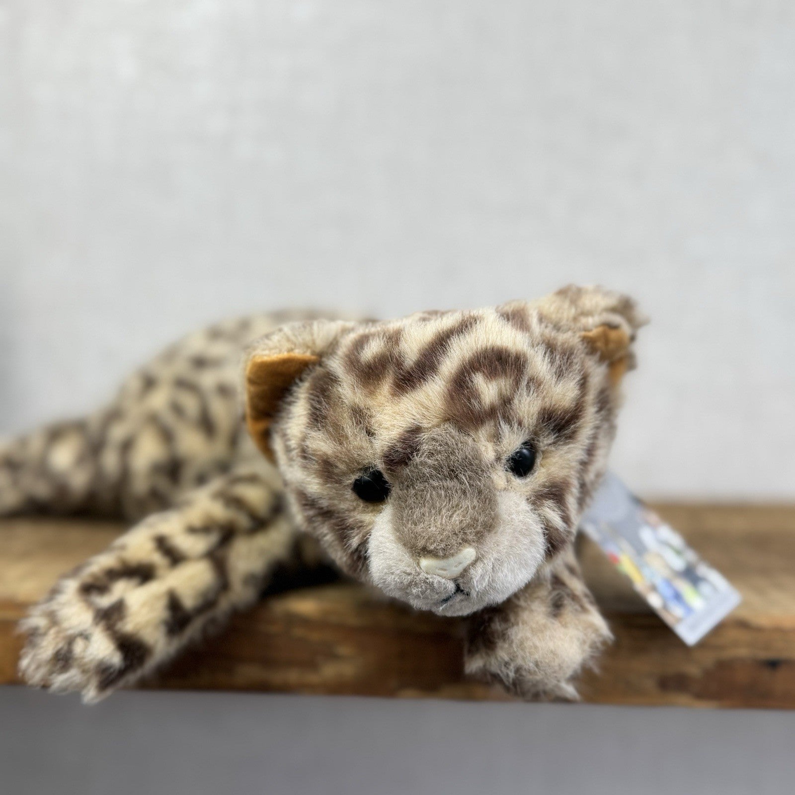 Ty 1991 Chi Chi Cheetah Leopard Plush Laying Down Vintage Floppy Cat 15”