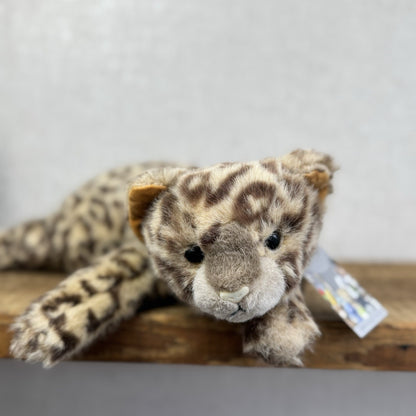 Ty 1991 Chi Chi Cheetah Leopard Plush Laying Down Vintage Floppy Cat 15”