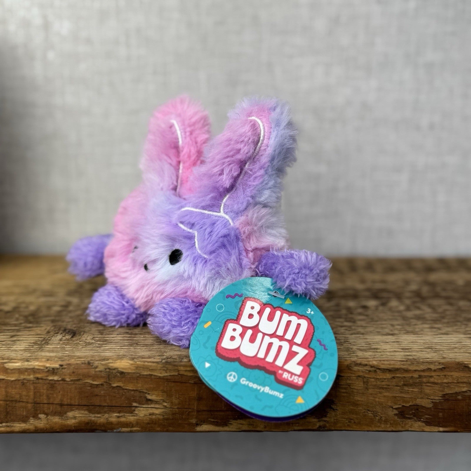 BumBumz GroovyBums Petra The Peace Sign Plush Toy - Beanie Soft Toy NWT 4.5"