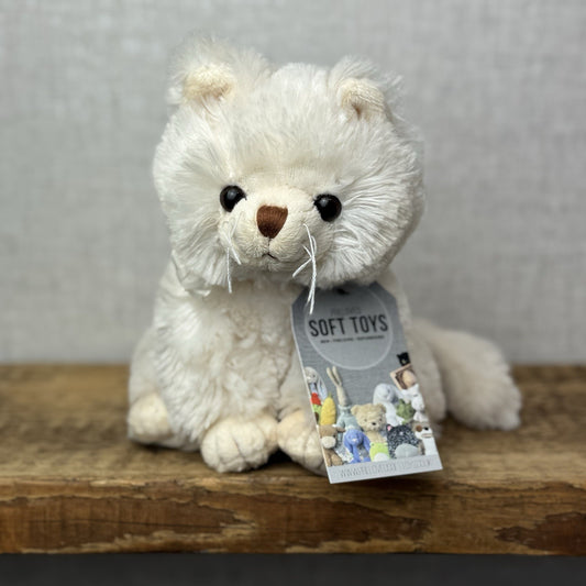 Bukowski Bears - Guccio Cat Small Cream/off White Beanie Cat/kitten Small 10”