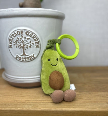 Jellycat Avocado Jitter Toy - Baby Pram Toy Avocado - Vibrating Baby Sensory Toy