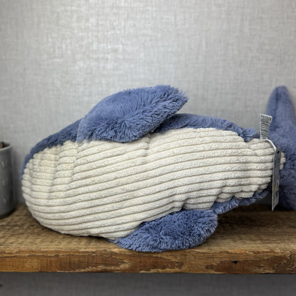 Jellycat Large/Huge Wilbur Whale 18” Big Blue Soft Whale Plush Beanie Retired 