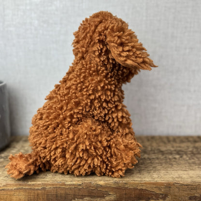 Jellycat Cooper Doodle Dog - Bronze Curly Haired Poodle Dog Beanie 10"