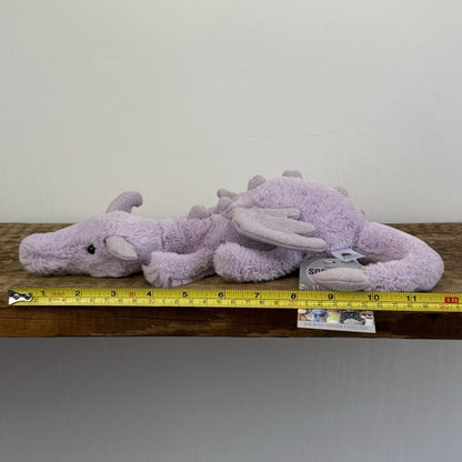 Jellycat Little Lavender Dragon - Light Purple Dragon Beanie Soft Toy 11"