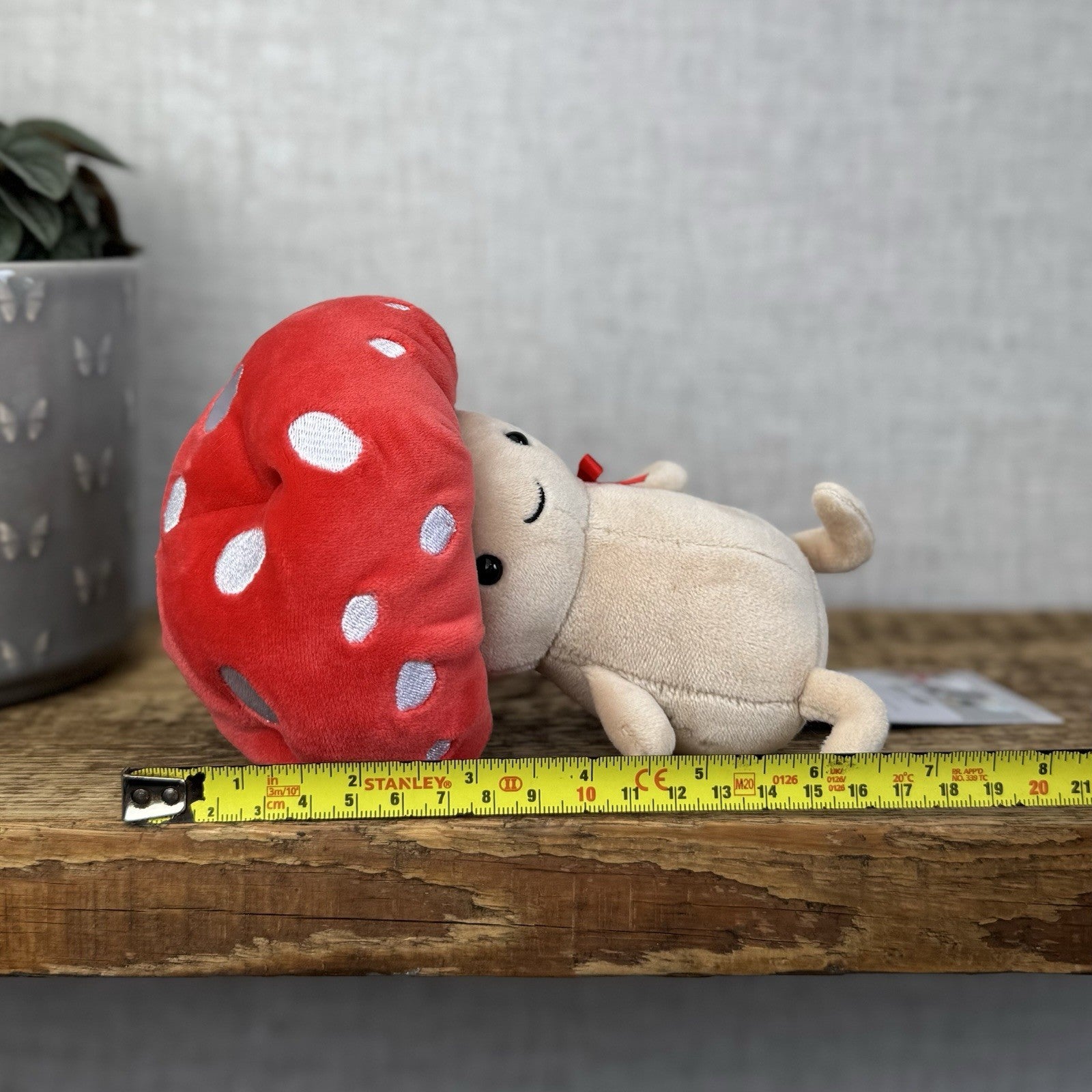 Jellycat Fun Guy Robbie - Red Mushroom Kawaii Beanie Velour Retired 8”