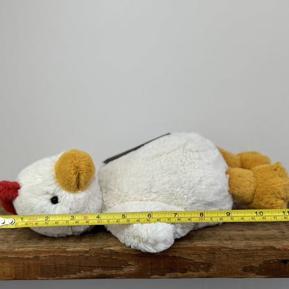 Jellycat Bashful White Chicken - Medium Fluffy Farm Animal Rare/Retired 12"