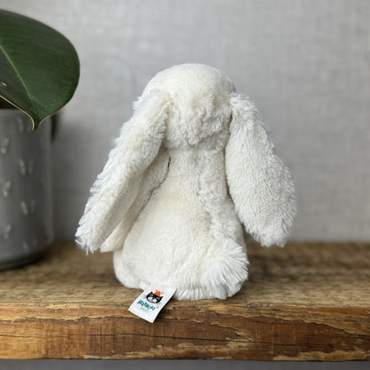 Jellycat Small Bashful Cream Blossom - Cream Bunny Floral Ears & Feet 8” (#2)