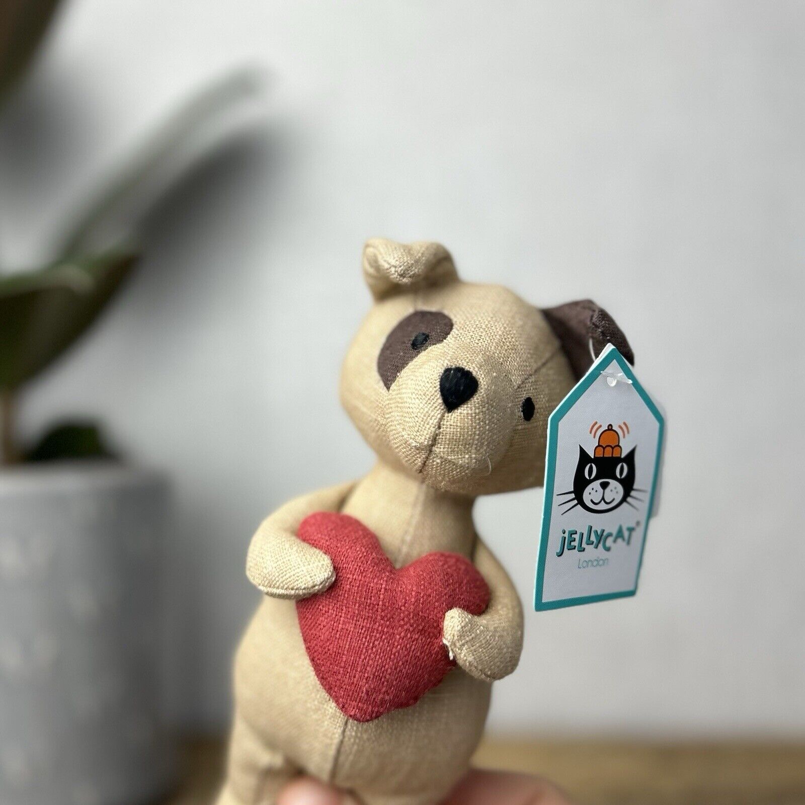 Jellycat Mini Messenger Dog - Dog With A Heart Tiny Small Gift - New With Tags