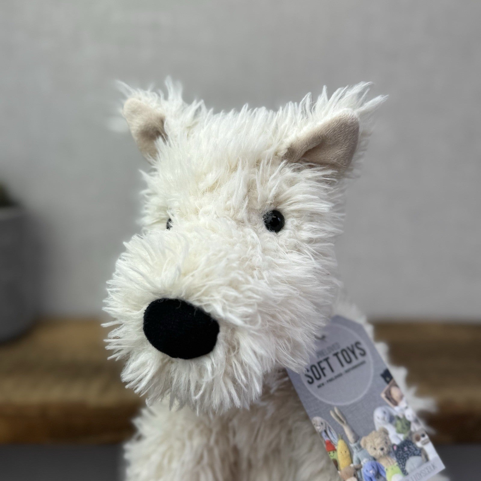 Jellycat Munro - Munro White Westie Scottie Dog Soft Toy Beanie Retired 12” (#2)