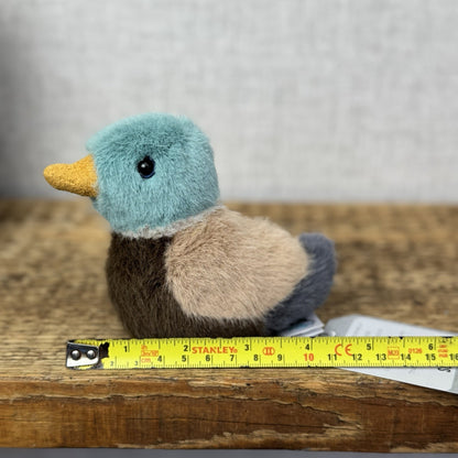 Jellycat Birdling Duck - Mallard Pocket Size Fluffy Bird Soft Toy Retired 5"