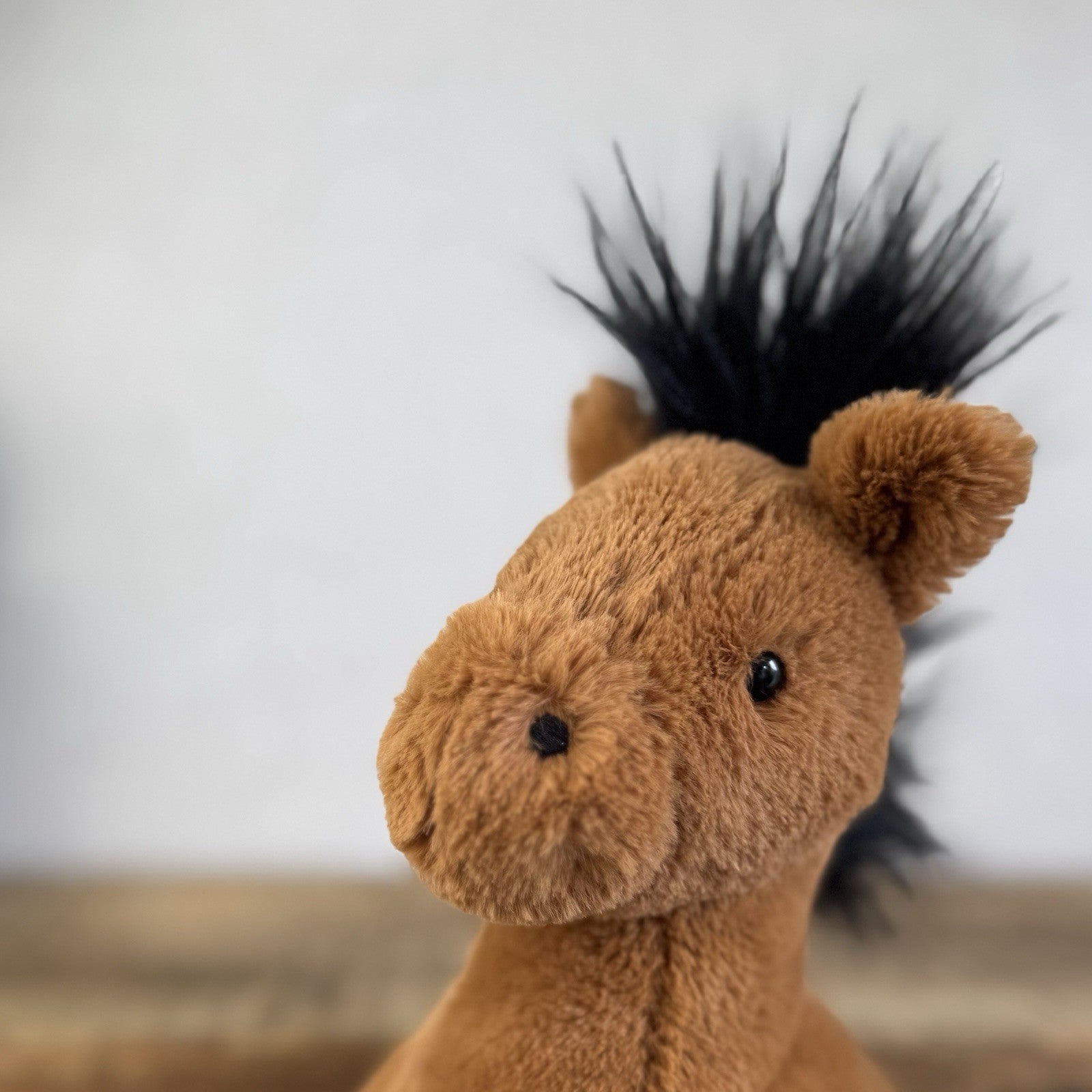 Jellycat Medium Clover Pony - US Version Medium Chestnut Brown Pony Plush 12"