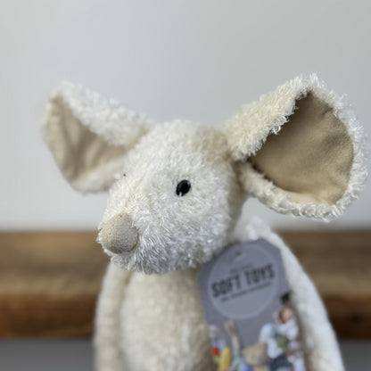 Jellycat Tickle Mouse - Cream Vintage Rare Mouse Beanie Soft Toy 12"