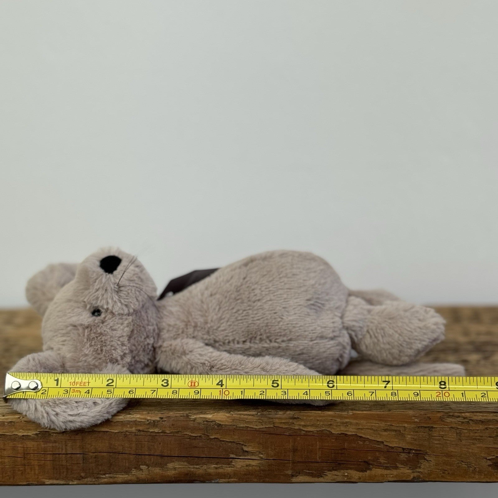 Jellycat Small Bashful Grey Mouse With Whiskers Retired Mouse Collectible 8”