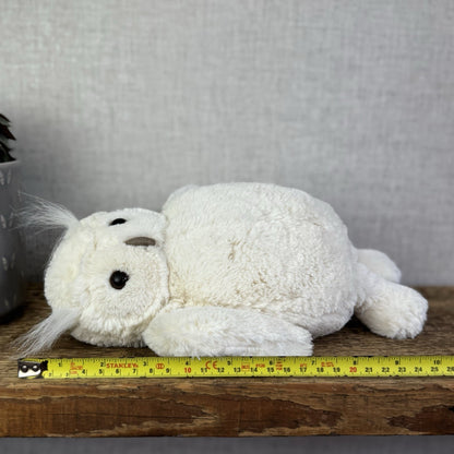 Jellycat Medium Bashful Owl - White Owl Beanie Soft Toy Retired Plush 12"