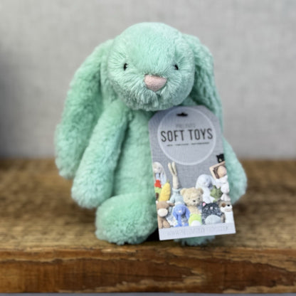 Jellycat Small Bashful Mint Bunny - Green Small Bashful Rabbit Retired 8" (#2)