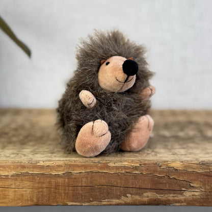 Jellycat Baby Puffball Hedgehog - Small Fluffy Brown Beanie Vintage With Tag 3”