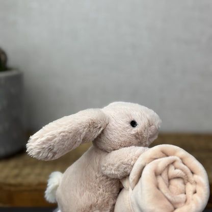 Jellycat Smudge Bunny  - Smudge Comforter Soft Toy Peachy Bunny Soother (#2)