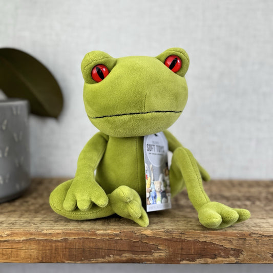 Jellycat Medium Tad Tree Frog - Retired Velour Big Red Eye Beanie Frog Plush 9"