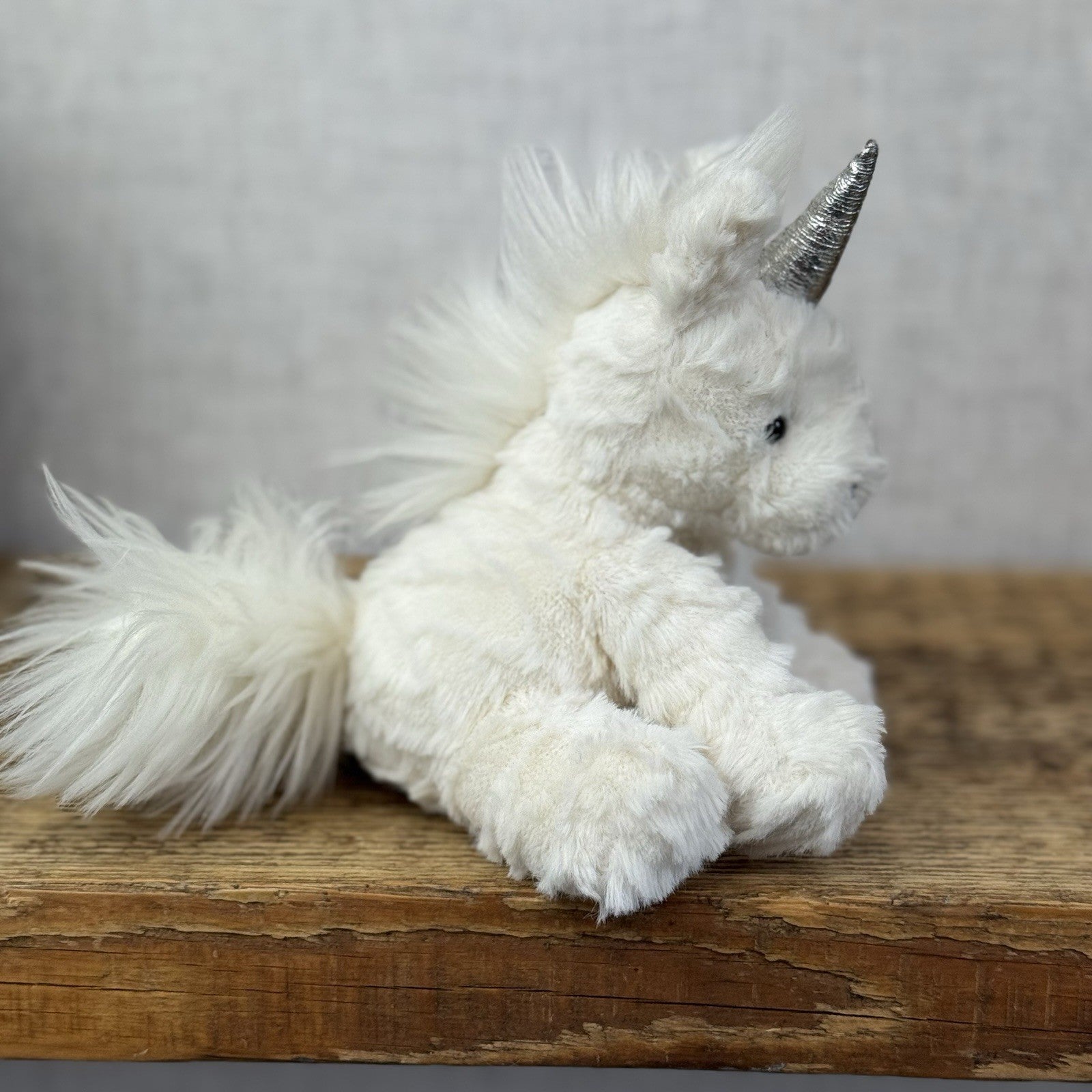 Jellycat Tiny Fuddlewuddle Unicorn- Tiny Baby Fluffy White & Silver Unicorn 5"