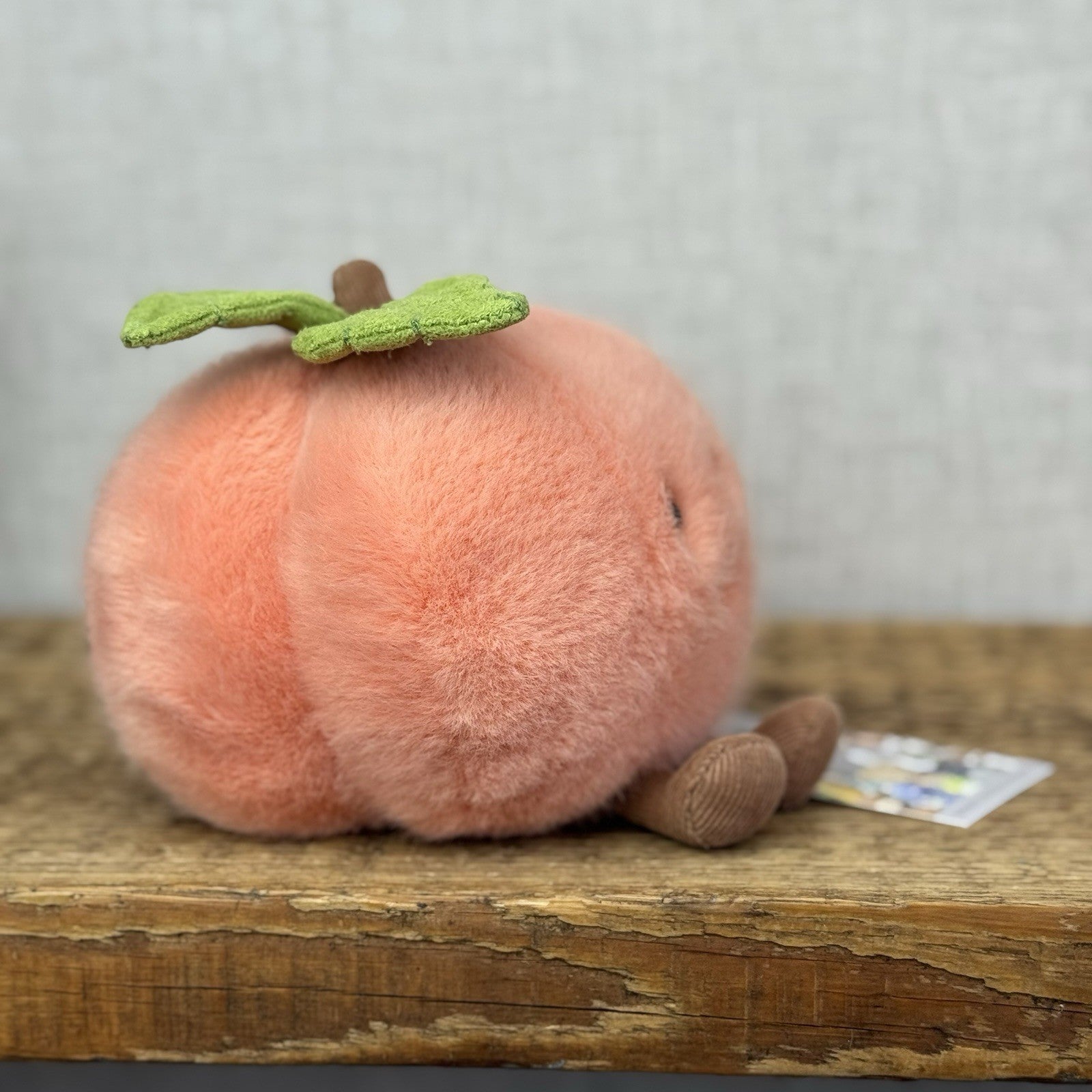 Jellycat Fuzzy Amuseable Peach - Beanie Fruit Peach Super Soft Plush NWOT 6”