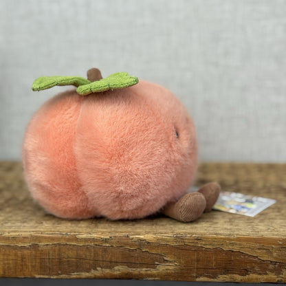 Jellycat Fuzzy Amuseable Peach - Beanie Fruit Peach Super Soft Plush NWOT 6”