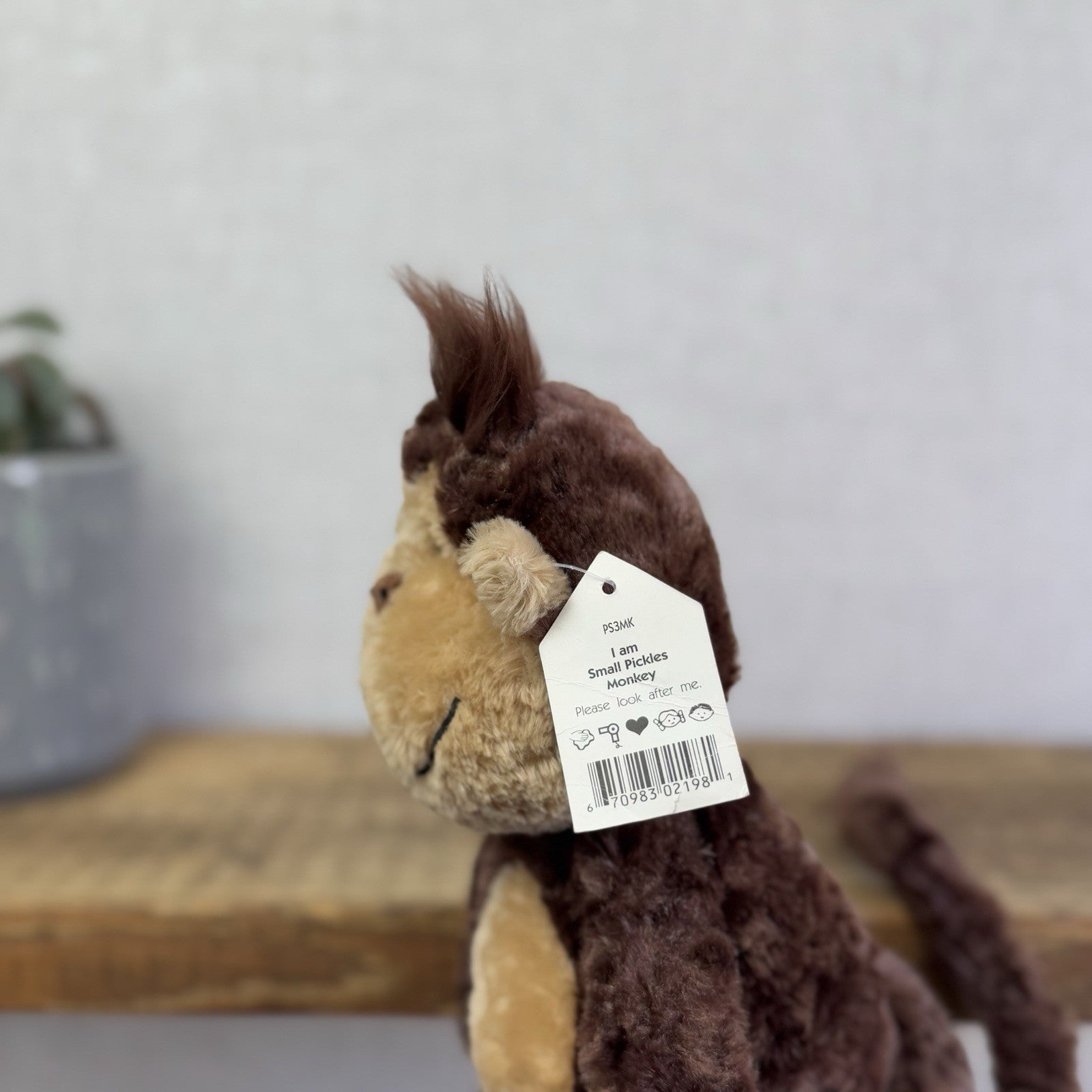 Jellycat Small Pickles Monkey - Vintage Jellycat Monkey New With Tags 12" Rare