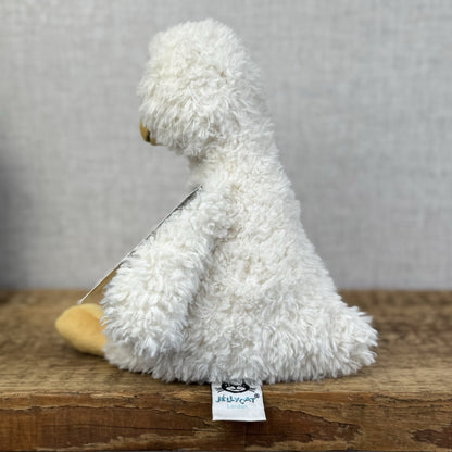Jellycat James Goose Small - Small Cream Fluffy Goose Soft Toy Beanie 10”
