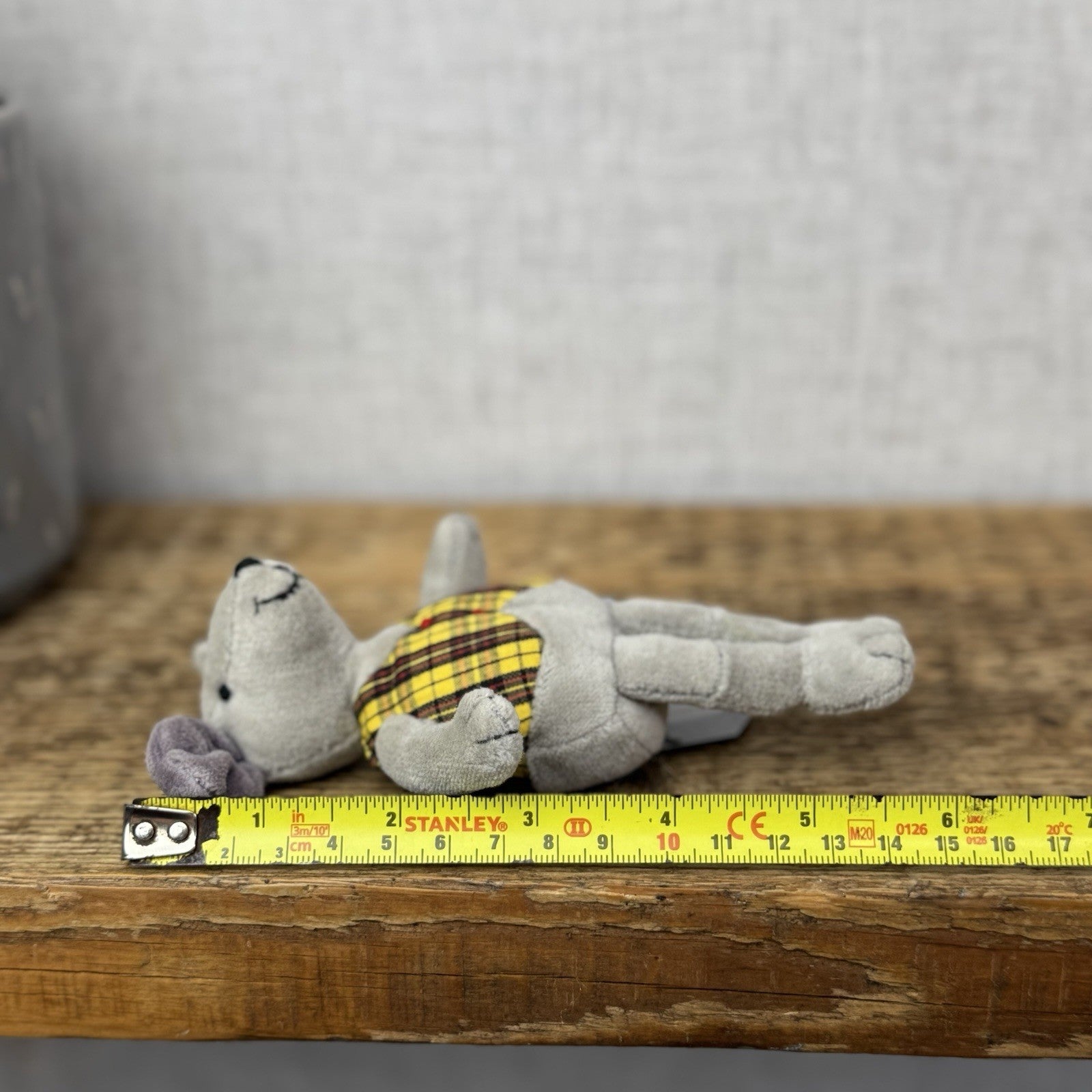 Jellycat Waistcoat Pup Dog - Small Vintage Puppy Beanie In Waistcoat Tiny 6"