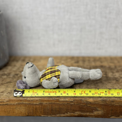 Jellycat Waistcoat Pup Dog - Small Vintage Puppy Beanie In Waistcoat Tiny 6"