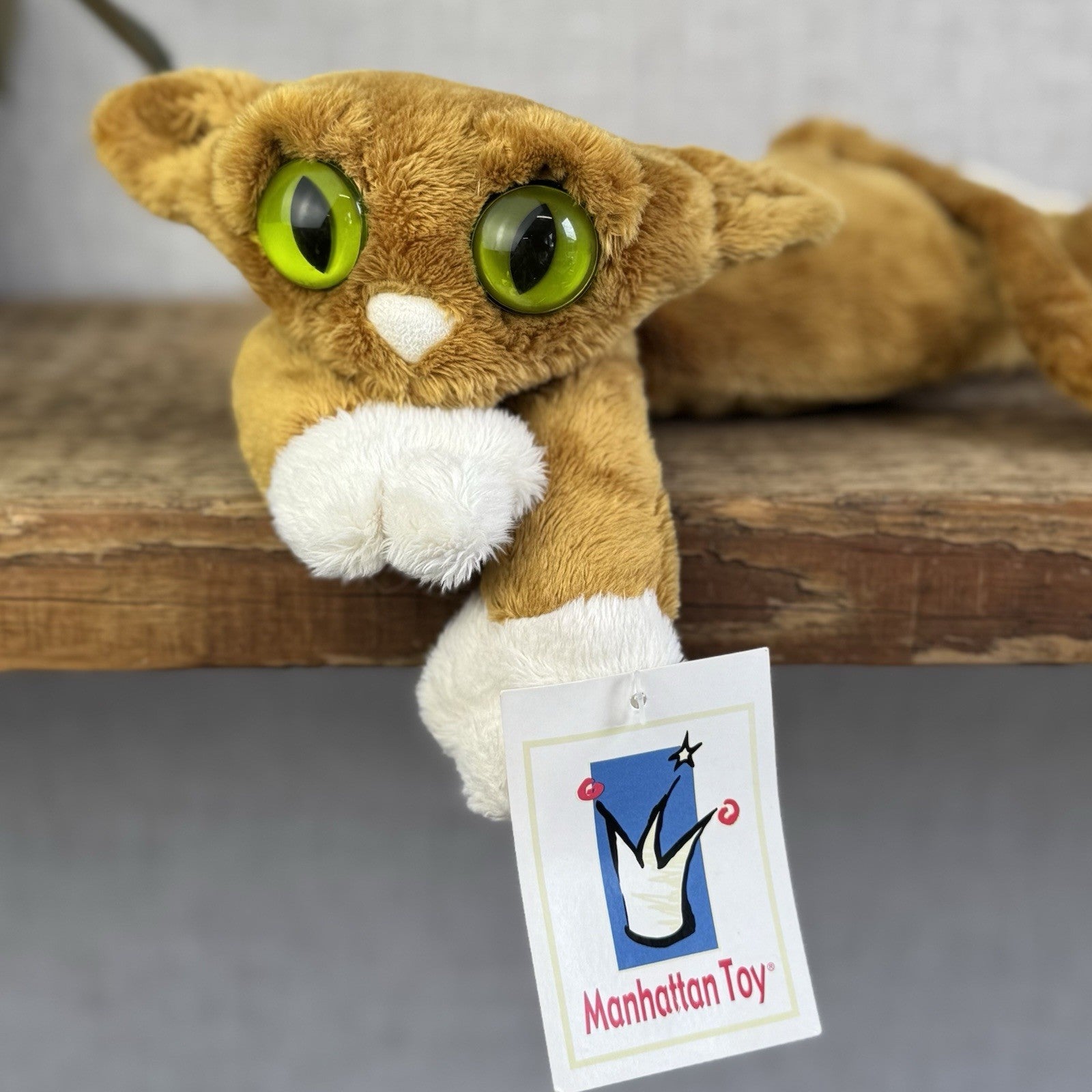 Manhattan Toy Lanky Cats Iggy - Ginger Floppy Kitten Soft Toy With Tags Rare 13”