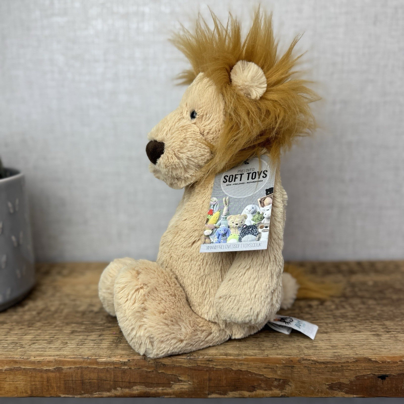 Jellycat Medium Bashful Lion Plush - Retired Medium Bashful Wild Animal 12"