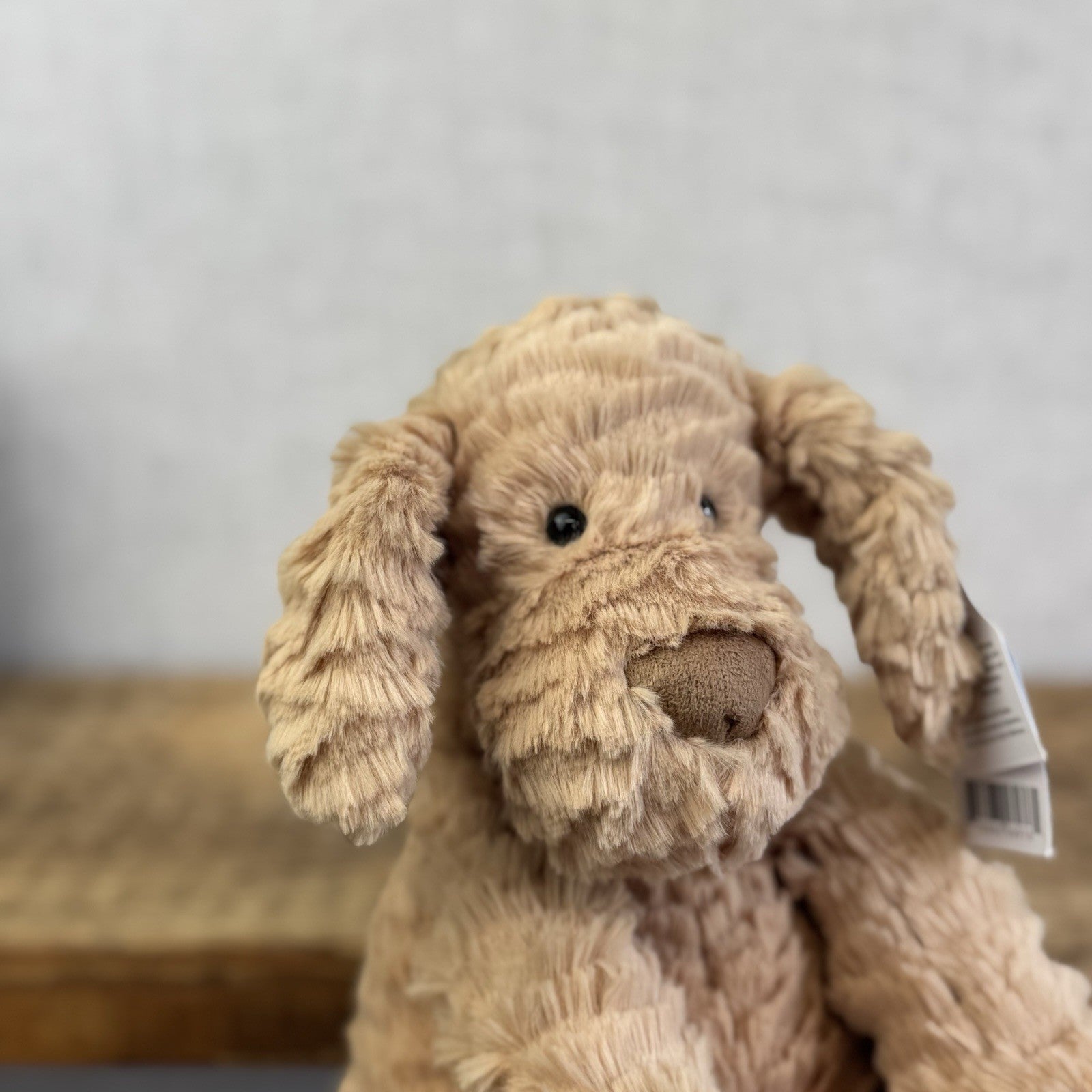 Jellycat Fuddlewuddle Puppy Medium - Light Brown Beige Dog With Tags Rare 8"