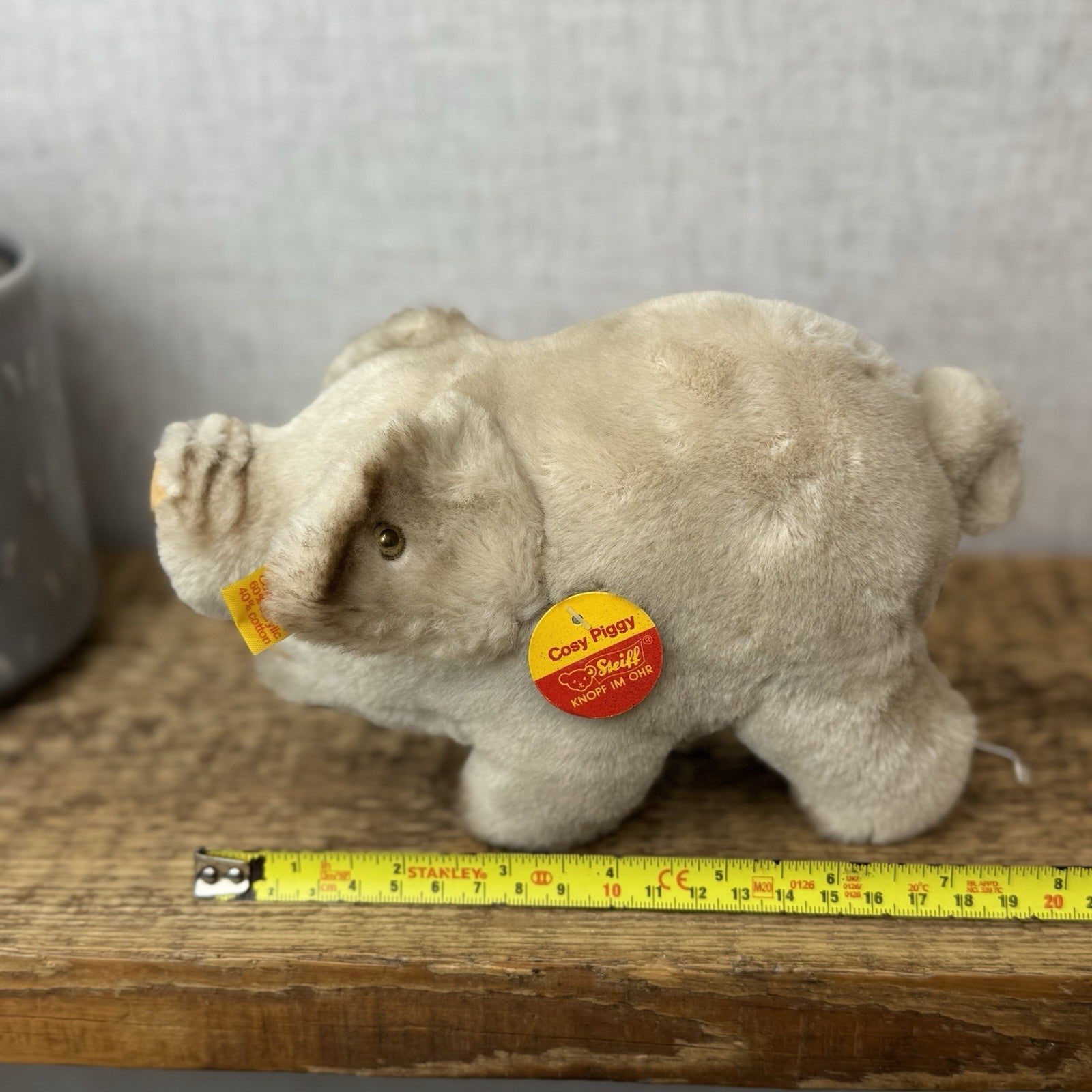 Steiff Cosy Pig - Small Vintage Piglet Soft Toy Collectible With Tags - 5414/18