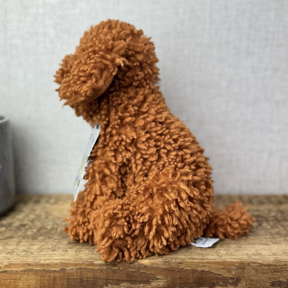 Jellycat Cooper Doodle Dog - Bronze Curly Haired Poodle Dog Beanie 10"