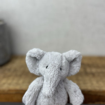 The Little White Company Tiny Bashful Grey Elephant - Mini Elephant (Jellycat) 