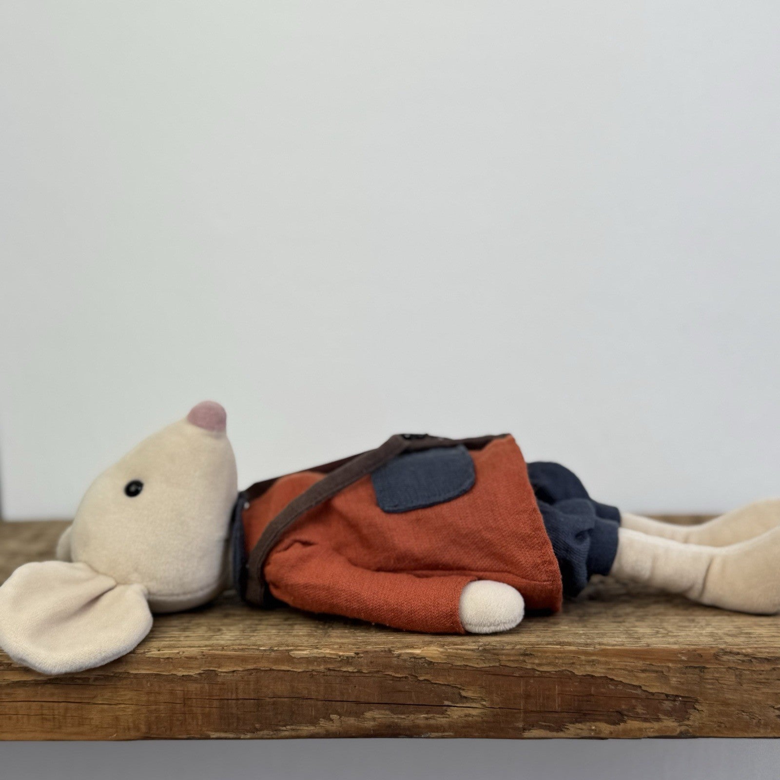 Jellycat Pedlar Mouse - Jellycat Mouse With Clothes & Bag Retired Rare 12"
