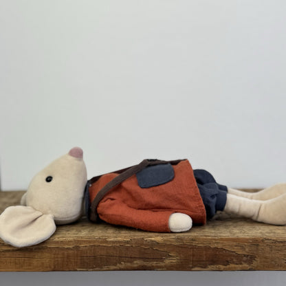 Jellycat Pedlar Mouse - Jellycat Mouse With Clothes & Bag Retired Rare 12"