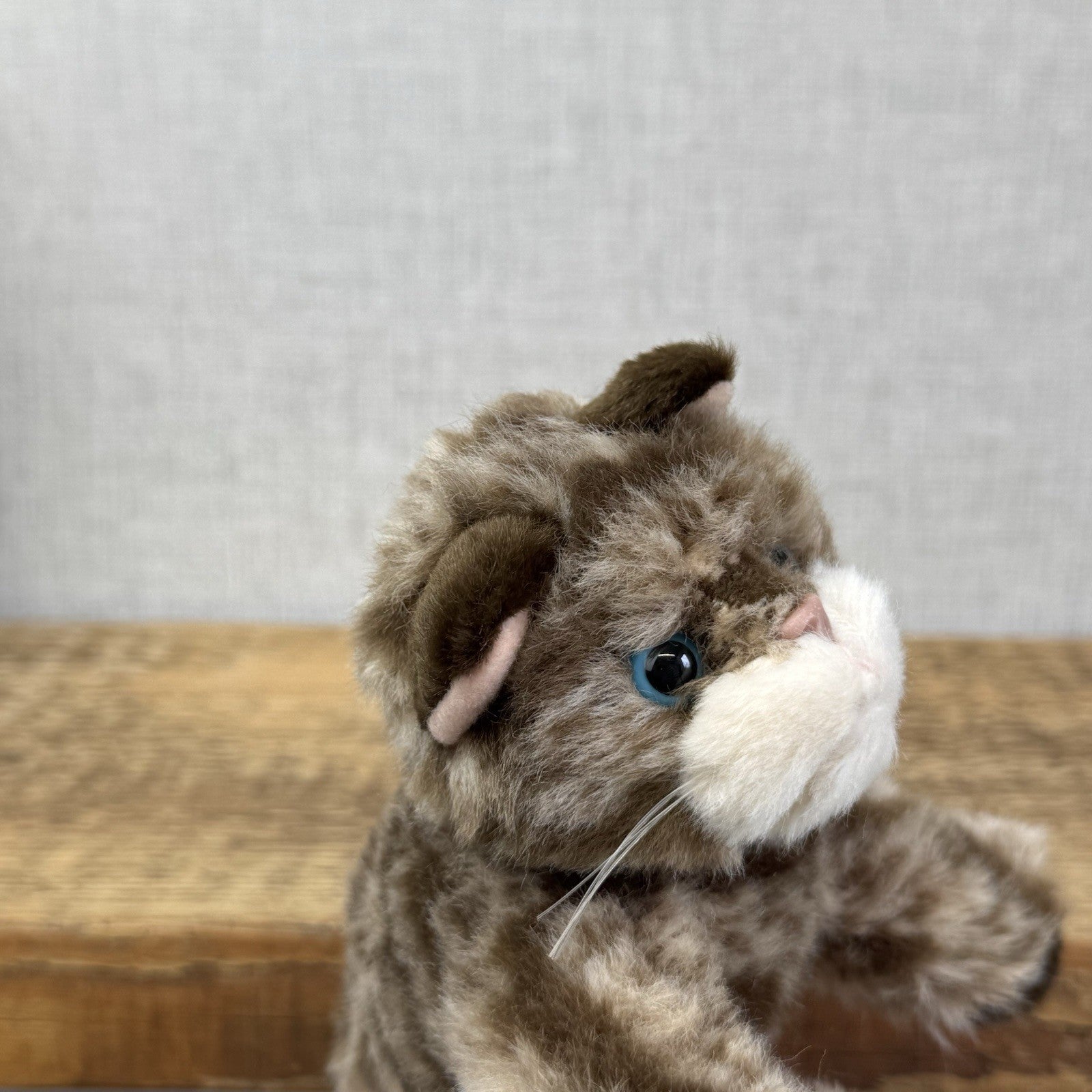 Russ Betrie Whiskers Cat Beanie - Black Tortoise Cat - Vintage Kitty Plush 5”