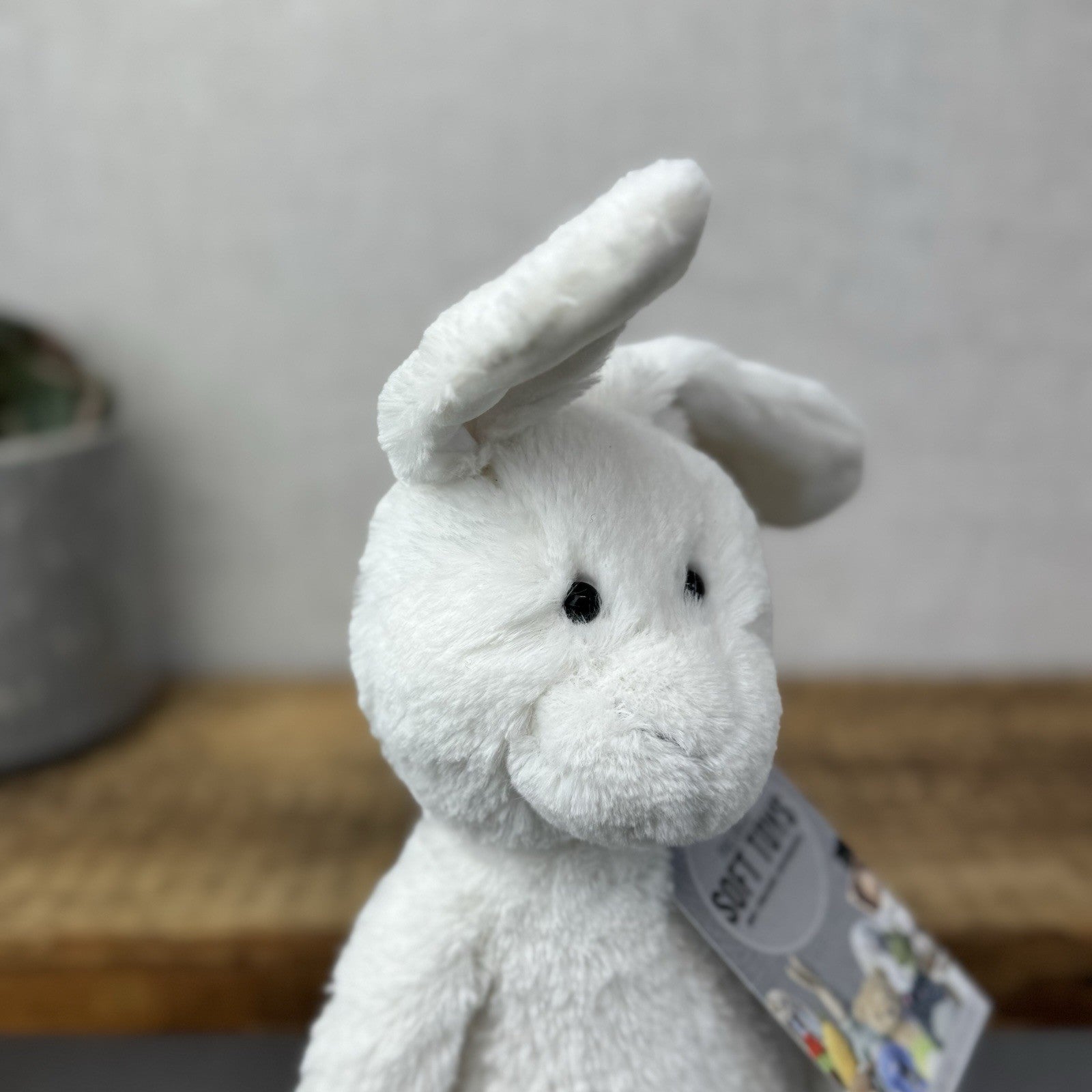 The Little White Company Beanie Bunny - Jellycat Collab White Slackajack Bunny